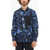 Neil Barrett All-Over Printed Two-Tone Shirt With Spread Collar Blue