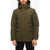 Woolrich Solid Color Gale Down Jacket With Patch Pockets Military Green