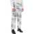 Thom Browne Cropped Pants With 'Nautical Toile' Motif BLACK WHITE