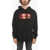 Vision of Super Fleeced-Cotton Hoodie With Logo Print Black