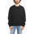 Off-White Permanent Crew Neck Wool Sweater With Embroidered Logo Black