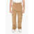 Palm Angels Corduroy Cargo Pants With Drawstringed Cuffs Beige