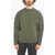 AMBUSH Zipped Sleeve Brushed Cotton Sweatshirt Military Green