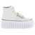 Roger Vivier Viv' Go-Thick Canvas High-Top Sneakers With Buckle WHITE