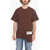 AMBUSH Crew Neck Waist Pocket Cotton T-Shirt Brown