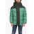 DSQUARED2 Two Tone Hood Puff Down Jacket With Velcro Closure Green