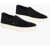 Woolrich Solid Color Suede Slip On Sneakers Black