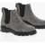 Woolrich Suede Chelsea Boots With Contrast Sole Gray