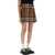 Burberry Exaggerated Check Pleated Wool Mini Skirt DARK BIRCH BROWN CHK