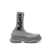 Alexander McQueen Alexander Mcqueen Sock-Style Logo-Print Boots Gray