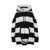 Burberry Burberry Cut-Out Striped Hooded Sweatshirt Black