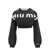 Miu Miu Miu Miu Cropped Logo Sweatshirt Black