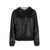 Saint Laurent Saint Laurent Leather Hoodded Top Black