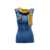 DSQUARED2 Dsquared2 Mink Collar Sleeveless Top Blue