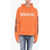 DSQUARED2 One Planet Ona Life Hoodie Sweatshirt With Lettering Orange