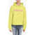 DSQUARED2 Brushed Cotton Hoodie Sweatshirt With Lettering Yellow