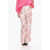 Lanvin Silk Wide-Leg Pants In Monogram-Jacquard Motif Pink