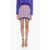 Casablanca Wool Blend Miniskirt With Cut Out At The Hem Multicolor