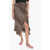 Ganni Midi Wrap Skirt With Animalier Pattern Brown