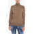 AMIRI Turtleneck Wool And Cashmere Sweater Brown