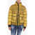 DSQUARED2 Lived-In Iceberg Down Jacket With Knitted Cuffs Yellow