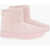 Chiara Ferragni Padded Eyelike Suede Boots With Embroidered Logo Pink