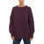 Woolrich Ribbed Wool Blend Country Crew-Neck Sweater Violet
