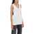 Brunello Cucinelli Ribbed Tank Top With Shiny Collar BIANCO