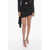 ANDREADAMO Asymmetric Mini Skirt With Ruffles Black
