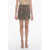 Ermanno Scervino Animal Patterned Virgin Wool Blend Miniskirt Brown