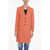 Paul Smith Twill Wool Blend Coat With Flap Pockets Orange