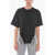 AMBUSH Oversized T-Shirt With Appliqué And Cut Out Detailing Black