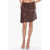 Nanushka Eco-Leather Danija Knotted Miniskirt Brown