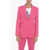 Ermanno Scervino Single-Breasted Lined Blazer With Peak Lapel Pink