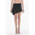 THE ATTICO Asymmetric Wrap-Around Miniskirt With Laces Detail Black