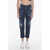 DSQUARED2 Embroidered Daisy Boston Fit Denims 18Cm Blue