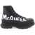 Alexander McQueen 'Tread Slick Graffiti' Ankle Boots BLACK WHITE