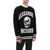 Alexander McQueen Varsity Sweater With Skull Motif BLACK IVORY