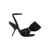 Salvatore Ferragamo Sandal with asymmetric bow Black