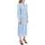 Alessandra Rich Crepe De Chine Shirt Dress With Daisy Motif PALE BLUE