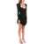 ROTATE Birger Christensen Mini Dress In Rhinestone-Studded Mesh BLACK