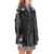 ETRO Jacket In Patent Faux Leather With Floral Embroideries BLACK