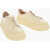 Jil Sander Lace-Up Leather Sneakers With Platform Sole Beige