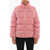 ALANUI Turtleneck Puffer Jacket With Bandana Pattern Pink