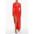 Alexander McQueen Long Sleeved Maxi Dress With Cutouts Red