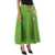 Valentino Garavani Techno Duchesse A-Line Skirt With Sequin-Studded Bow CELERY GREEN GOLD
