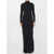 Saint Laurent Long Dress In Wool BLACK