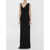 Saint Laurent Draped Long Dress BLACK