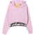 Off-White Logo Band Hoodie Crop PINK