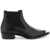 Alexander McQueen 'Punk' Chelsea Ankle Boots BLACK SILVER